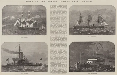 Navios na Revisão Naval do Jubileu da Rainha
